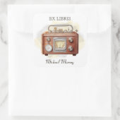 アンティークウッドラジオ蔵書票 スクエアシール (バッグ)