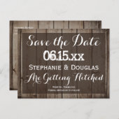 アンティークウッド素朴日付はがきを保存 案内ポストカード (正面/裏面)