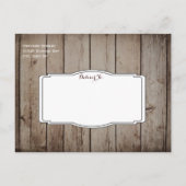 アンティークウッド素朴日付はがきを保存 案内ポストカード (裏面)