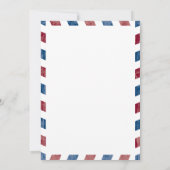 アンティークエアメールイタリア | カップルのシャワー 招待状 (裏面)