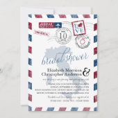 アンティークエアメールイタリア | ブライダルシャワー 招待状 (正面)