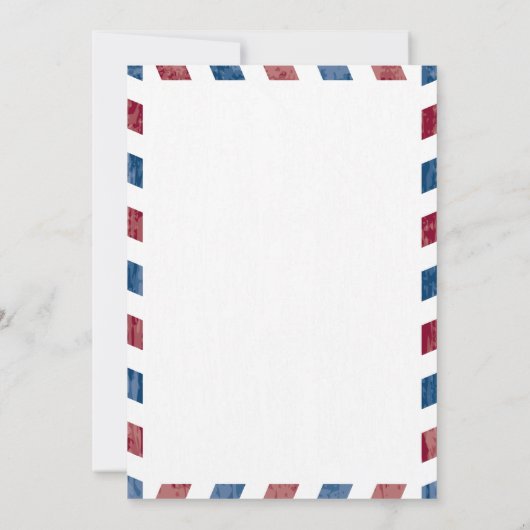 アンティークエアメールイタリア | ブライダルシャワー 招待状 (裏面)