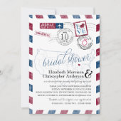 アンティークエアメールオハイオ | ブライダルシャワー 招待状 (正面)