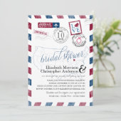 アンティークエアメールデイトンオハイオ | ブライダルシャワー 招待状 (スタンド正面)