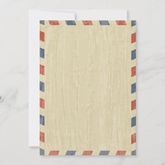 アンティークエアメールハワイ結婚式招待状 招待状 (裏面)