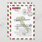 アンティークエアメールヴェローナイタリア | ブライダルシャワー 招待状 (正面/裏面)