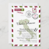 アンティークエアメールヴェローナイタリア | ブライダルシャワー 招待状 (正面)