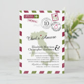 アンティークエアメールヴェローナイタリア | ブライダルシャワー 招待状 (スタンド正面)