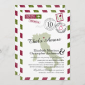 アンティークエアメールヴェローナイタリア | ブライダルシャワー 招待状 (正面/裏面)