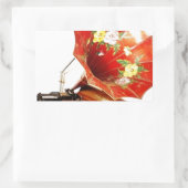 アンティークエジソンホームフォノグラフノベルティギフト 長方形シール (バッグ)