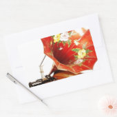 アンティークエジソンホームフォノグラフノベルティギフト 長方形シール (封筒)