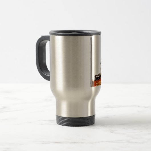 アンティークエジソンホームレコードノベルティギフト トラベルマグ (正面左)