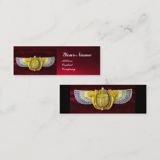 アンティークエジプトウィングスカラブ/コルヌコピアジュエル スキニー名刺 (正面/裏面)