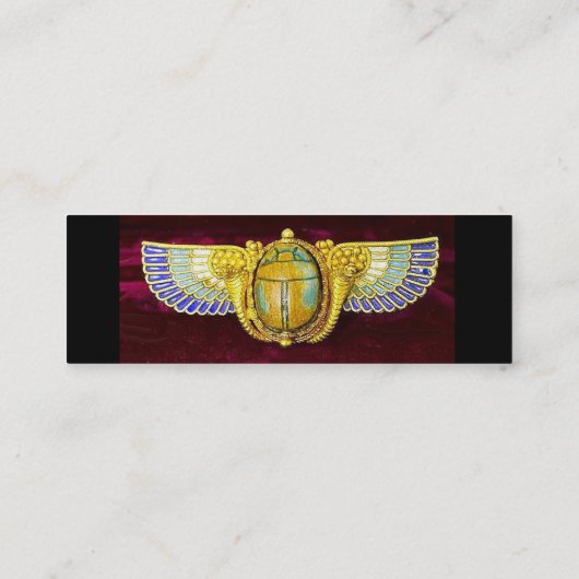 アンティークエジプトウィングスカラブ/コルヌコピアジュエル スキニー名刺 (裏面)