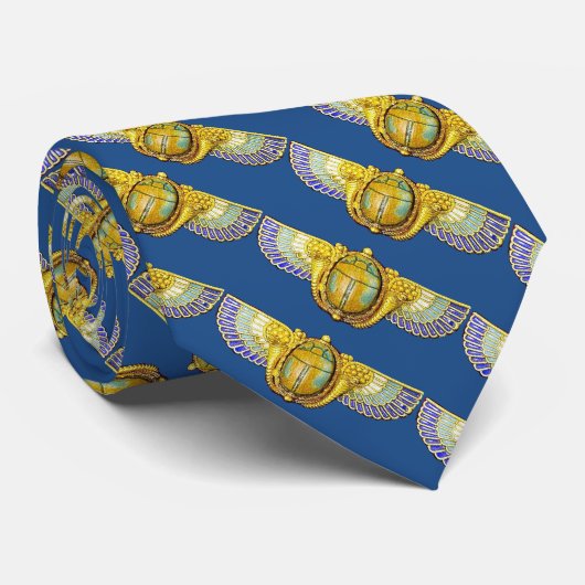アンティークエジプトウィングスカラブ/コルヌコピアジュエル ネクタイ (ロール)