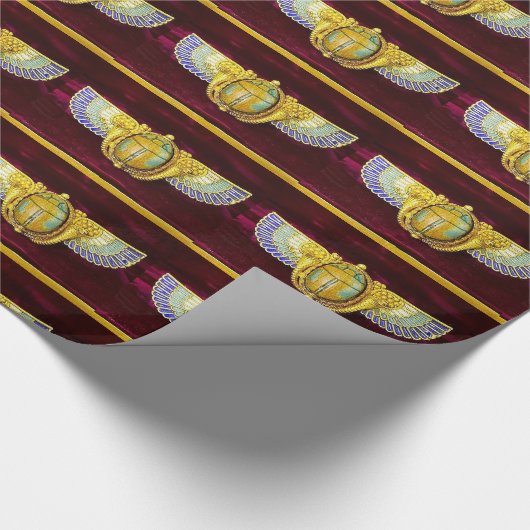 アンティークエジプトウィングスカラブ/コルヌコピアジュエル ラッピングペーパー (角)