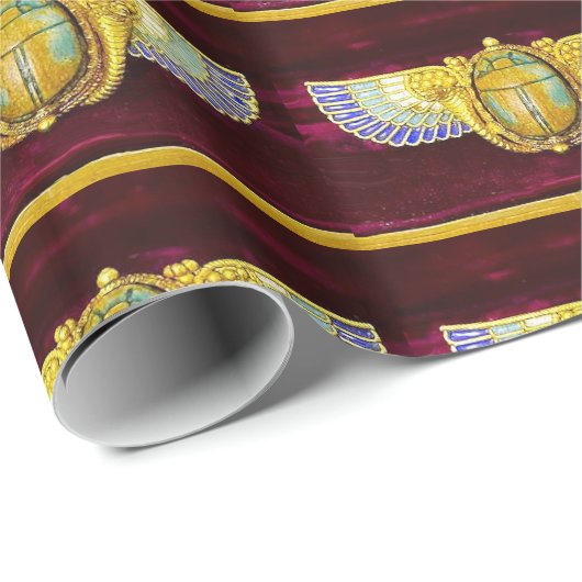 アンティークエジプトウィングスカラブ/コルヌコピアジュエル ラッピングペーパー (ロールコーナー)