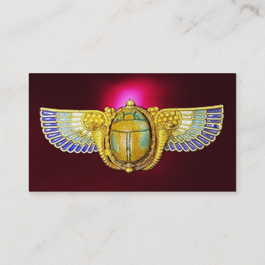 アンティークエジプトウィングスカラブ/コルヌコピアジュエル 名刺 (裏面)
