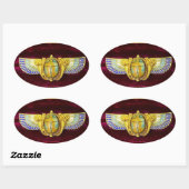 アンティークエジプトウィングスカラブ/コルヌコピアジュエル 楕円形シール (シート)