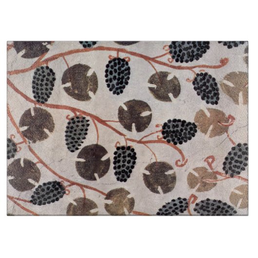 アンティークエジプトブドウとブドウつる植物 カッティングボード (正面)