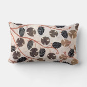 アンティークエジプトブドウとブドウつる植物 ランバークッション (裏面)