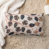 アンティークエジプトブドウとブドウつる植物 ランバークッション (ブランケット)