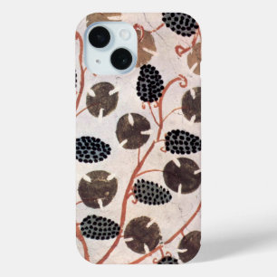 アンティークエジプトブドウとブドウつる植物 iPhone 15ケース