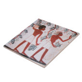 アンティークエジプトヴィネヤードワイングレープハーベスト タイル (側面)