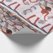 アンティークエジプトヴィネヤードワイングレープハーベスト ラッピングペーパー (角)