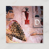 アンティークエジプト化粧品、ファッション&美しいモノグラム スクエア名刺 (裏面)