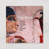 アンティークエジプト化粧品、ファッション&美しいモノグラム スクエア名刺 (正面)