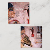 アンティークエジプト化粧品、ファッション&美しいモノグラム スクエア名刺 (正面/裏面)