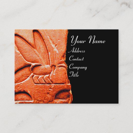 アンティークエジプト蜂蜜蜂の養蜂ワックスシール 名刺 (正面)