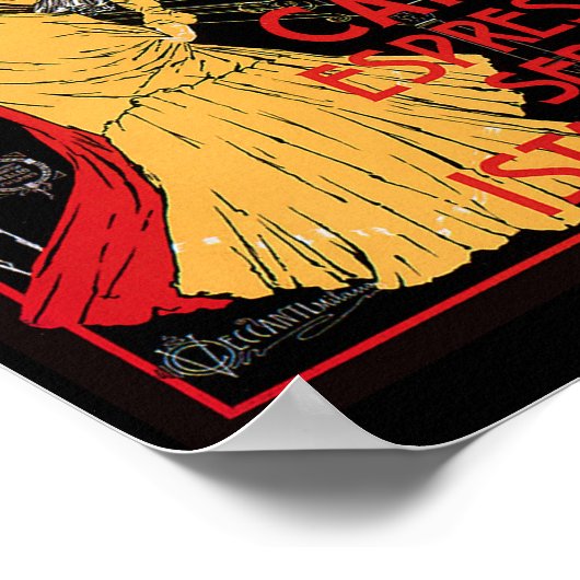 アンティークエスプレッソエクスプレッソコーヒーポスイタリアンター ポスター (角)