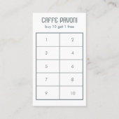 アンティークエスプレッソ機械カフェコーヒーウォーター色 ロイヤリティカード (正面)