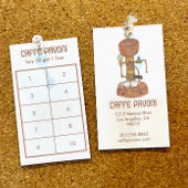 アンティークエスプレッソ機械カフェコーヒーウォーター色 ロイヤリティカード