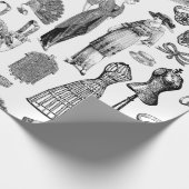 アンティークエドワーディアンヴィンテージファッションレディースホワイト ラッピングペーパー (角)