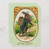 アンティークエルディテイースターラビットインフォーマル招待状 招待状 (正面/裏面)