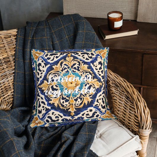 アンティークエレガントタイルの引退ギフト母のための彼女 クッション