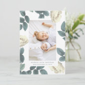 アンティークエレガントバラフォトガールベビー誕生 案内状 (スタンド正面)