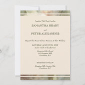 アンティークエレガントバラ、ソフトピンク水色フローラ 招待状 (裏面)