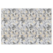 アンティークエレガントモザイクグレー金ゴールドタイガーライオンイーグル テーブルクロス (正面(横))