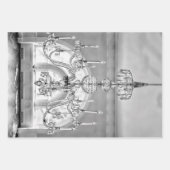 アンティークエレガントヴィンテージシャンデリアのデコページ ラッピングペーパーシート (正面)