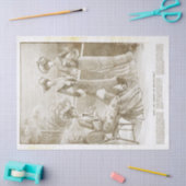 アンティークエレガントヴィンテージフランスのレディファッションベージュ 薄葉紙 (クラフト)