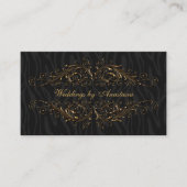 アンティークエレガント金ゴールドスワーズ縞模様 名刺 (正面)