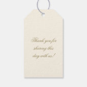 アンティークエレガント金ゴールドミセス・モノグラ結婚ム ギフトタグ (裏面)