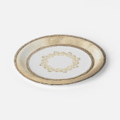 アンティークエレガント金ゴールドリムミッド映像紙プレート ペーパープレート (アングル)