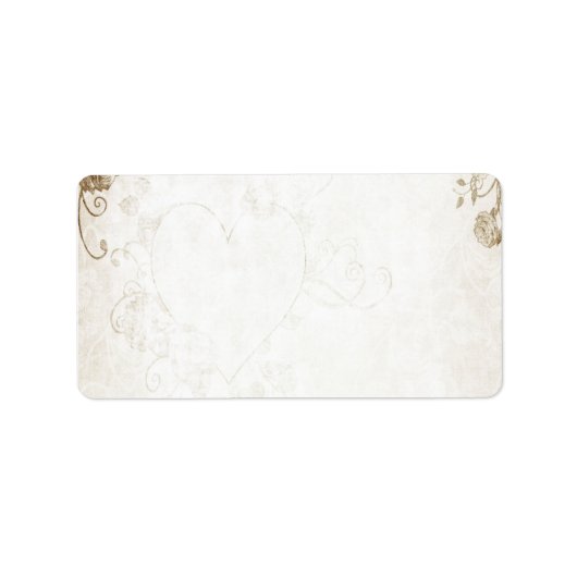 アンティークエレガント金ゴールドヴィンテージウェディング ラベル (正面)