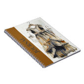 アンティークエレガントLBDリトルブラックドレスジャーナル ノートブック (右側)