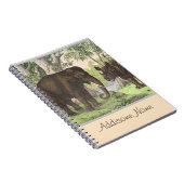 アンティークエレファントリノインジャングルプリントノート ノートブック (右側)